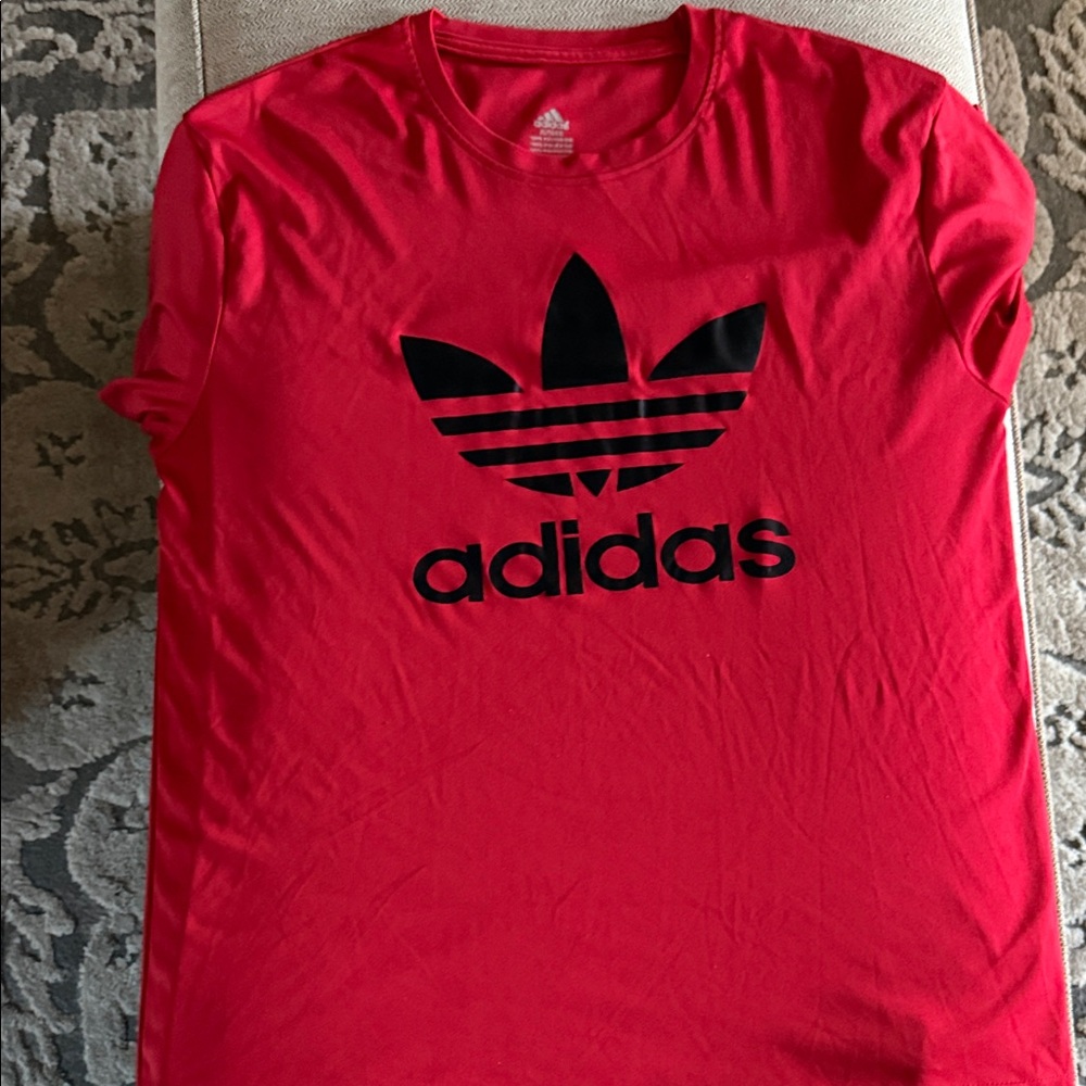 Adidas Scarlet Tee with Ebony Emblem